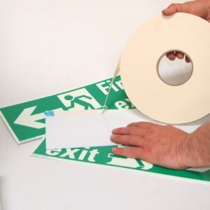 White PE Foam Tape - 12mm Wide - Double Sided - High Density - 50m Rolls